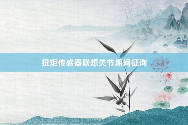扭矩传感器联想关节期间征询